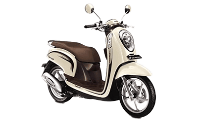 Scoopy Cream and brown Scoopy scooter for rent in Nemebrala Rote